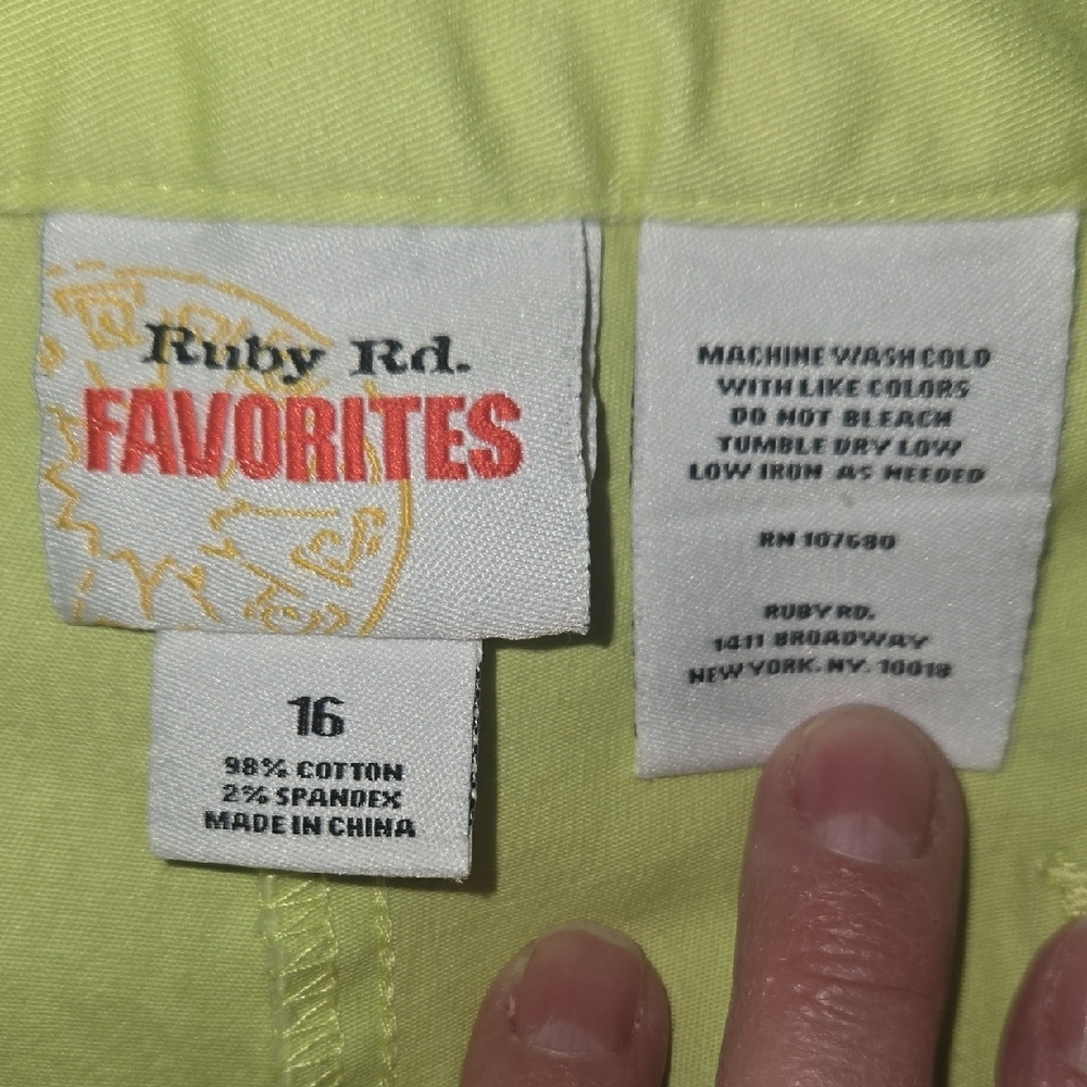 Ruby Rd. Vibrant Lime Pants - image 5